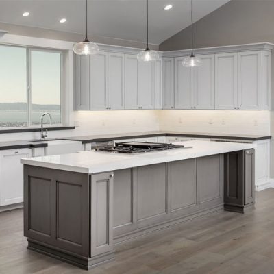 Fashion Modern Shaker Style Antique White Kitchen Cabinets 1