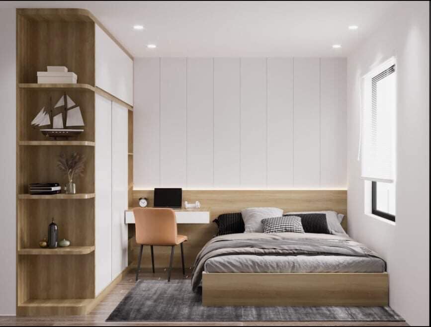 thiết kế phòng ngủ hẹp với những mẹo đơn giản 4 pn5