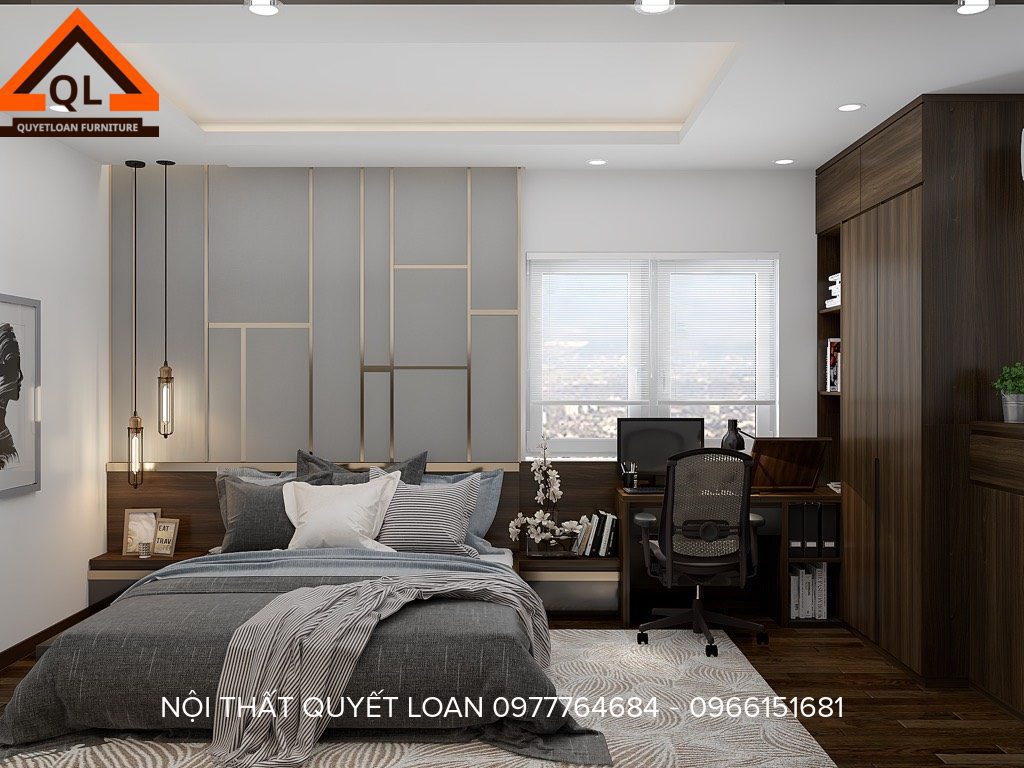 Nội thất căn 2 phòng ngủ hiện đại 11 phòng ngủ master hiện đại