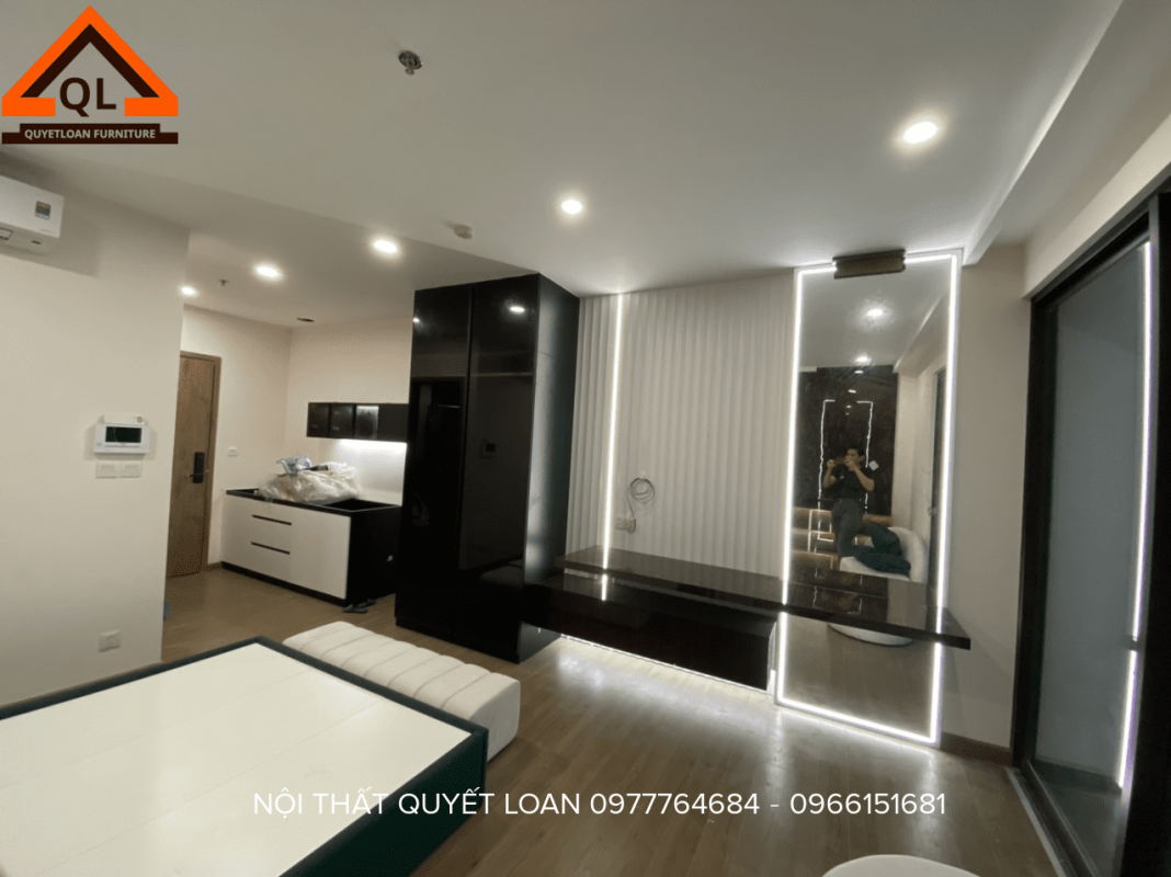 khu vực phòng khách căn hộ studio