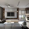 Thiết Kế phòng khách liền bếp hiện đại