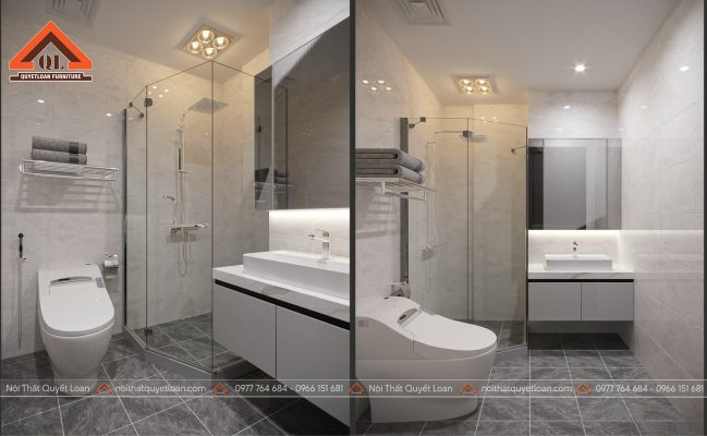 Nội Thất Phòng Khách Liền Bếp - Tông Màu Tối Giản - CB02 18 Thiết Kế phòng khách liền bếp hiện đại