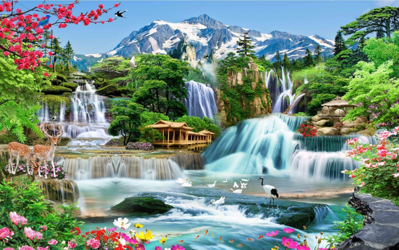 tranh phong canh hon hop